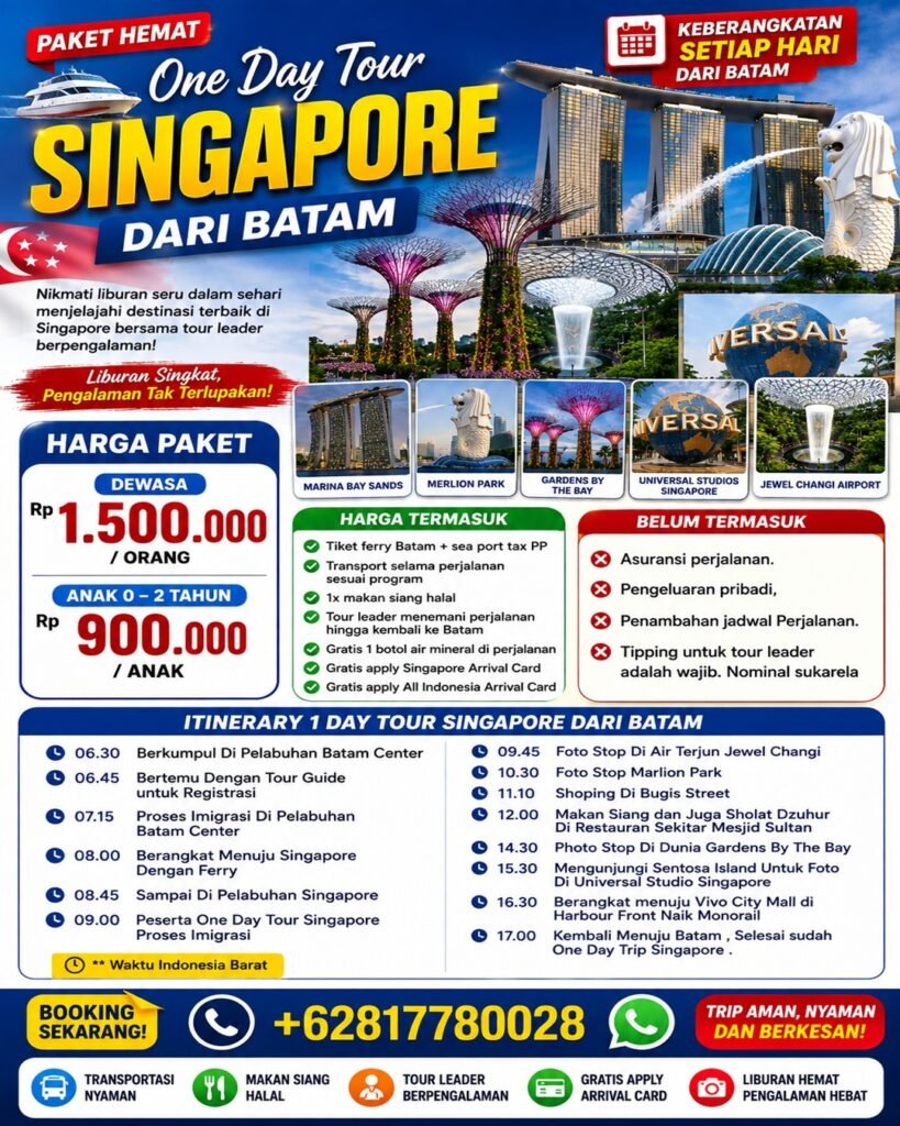 One Day Tour Singapore Dari Batam