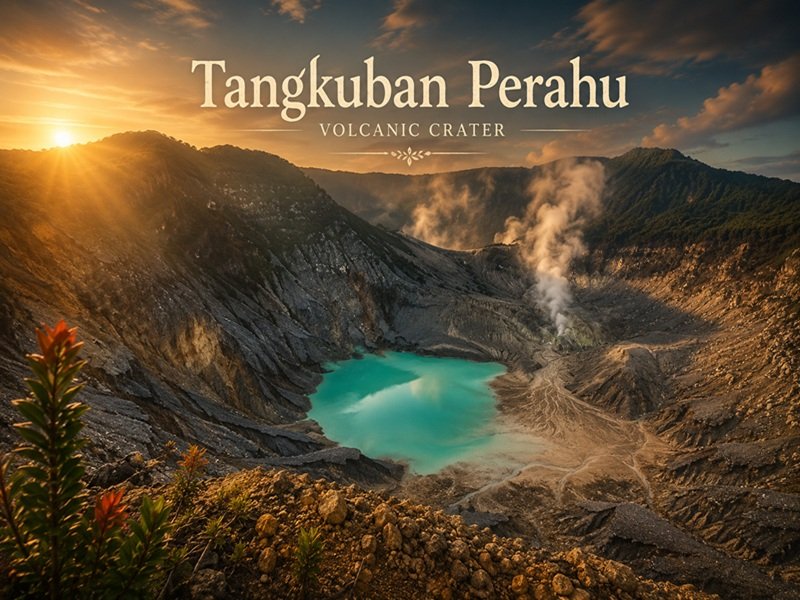Tangkuban Perahu Volcanic Crater