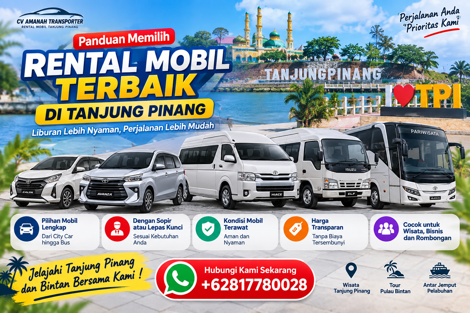 Panduan Memilih Rental Mobil Terbaik di Tanjung Pinang